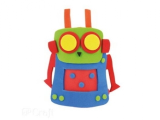 ZESTAW KREATYWNY PACYNKA Z PIANKI - ROBOT [opakowanie=6szt]