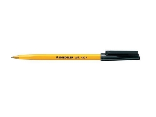 D�ugopis jednorazowy, F, czarny, ��ta obudowa, Staedtler [opakowanie=10szt]