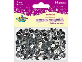 Cekiny okrge 9mm metaliczne 14g srebrne