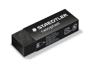 Gumka Rasoplast, 65x23x13 mm, czarna, Staedtler [opakowanie=20szt]