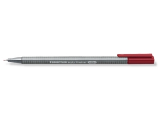 Cienkopis triplus, trjktny, 0.3 mm, karminowy, Staedtler [opakowanie=10szt]