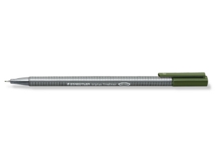 Cienkopis triplus, trjktny, 0.3 mm, ziele ziemi, Staedtler [opakowanie=10szt]