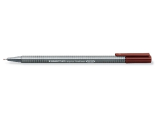 Cienkopis triplus, trjktny, 0.3 mm, ciemnobrzowy, Staedtler [opakowanie=10szt]