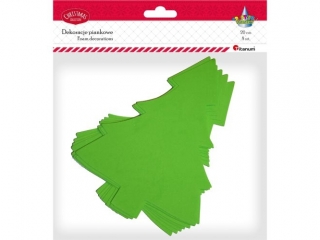 Piankowe choinki 160x202mm zielone 8szt.