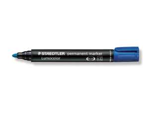 Marker Lumocolor, wodoodporny, okrgy, niebieski, Staedtler [opakowanie=10szt]