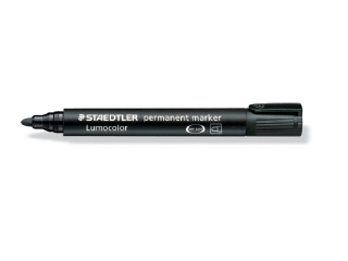 Marker Lumocolor, wodoodporny, okrgy, czarny, Staedtler [opakowanie=10szt]