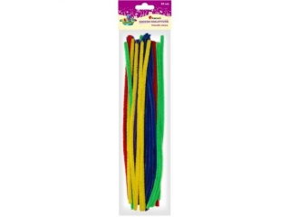 Druciki 0, 8x30cm 5 kolorów 25szt. (kolory: chabrowy, czerwony, żółty, fioletowy, zielony)