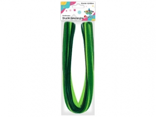 Druciki dekoracyjne 0, 6x50cm 3 kolory 15szt. tonacja zielona