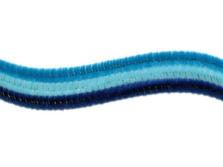 Druciki dekoracyjne 0, 6x50cm 3 kolory 15szt. tonacja niebieska