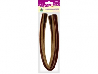 Druciki dekoracyjne 0, 6x50cm 3 kolory 15szt. tonacja brązowa