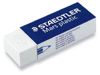 Gumka techniczna Mars Plastic, 65x23x13 mm, Staedtler [opakowanie=20szt]