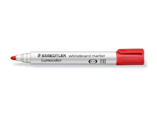 Marker Lumocolor do biaych tablic whiteboard, okrgy, czerwony, Staedtler [opakowanie=10szt]