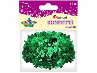 Konfetti Choinki 7x7mm zielone 14g