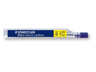 Grafity Mars micro carbon, 0.3 mm, na papier, tw. HB, Staedtler [opakowanie=12szt]