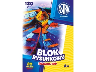 BLOK RYSUNKOWY A4 120g - Astra [opakowanie=10szt]