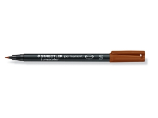 Foliopis Lumocolor, S, wodoodporny, brzowy, Staedtler [opakowanie=10szt]