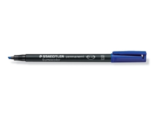 Foliopis Lumocolor, B, wodoodporny, niebieski, Staedtler [opakowanie=10szt]