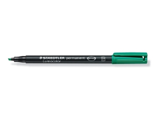 Foliopis Lumocolor, B, wodoodporny, zielony, Staedtler [opakowanie=10szt]