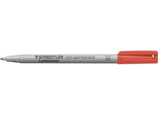 Foliopis Lumocolor, M, zmywalny, czerwony, Staedtler [opakowanie=10szt]