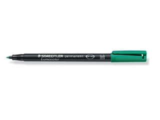 Foliopis Lumocolor, M, wodoodporny, zielony, Staedtler [opakowanie=10szt]