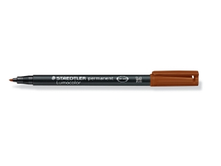 Foliopis Lumocolor, M, wodoodporny, brzowy, Staedtler [opakowanie=10szt]