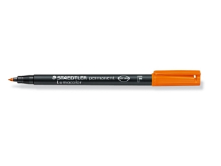 Foliopis Lumocolor, F, wodoodporny, pomaraczowy, Staedtler [opakowanie=10szt]