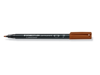 Foliopis Lumocolor, F, wodoodporny, brzowy, Staedtler [opakowanie=10szt]