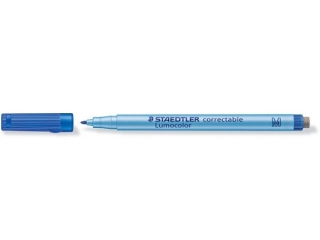 Pisak usuwalny Lumocolor correctable, M, niebieski, Staedtler [opakowanie=10szt]