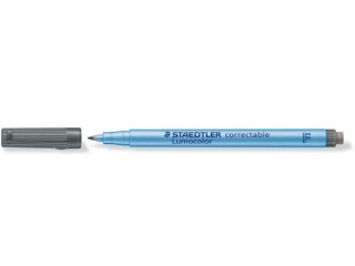 Pisak usuwalny Lumocolor correctable, F, czarny, Staedtler [opakowanie=10szt]
