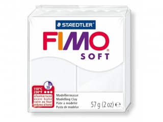 Kostka FIMO soft 57g, biały, masa termoutwardzalna, Staedtler