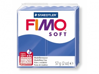 Kostka FIMO soft 57g, niebieski, masa termoutwardzalna, Staedtler