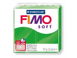 Kostka FIMO soft 57g, zielony, masa termoutwardzalna, Staedtler