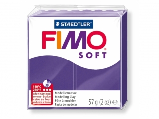 Kostka FIMO soft 57g, fiołkowy, masa termoutwardzalna, Staedtler