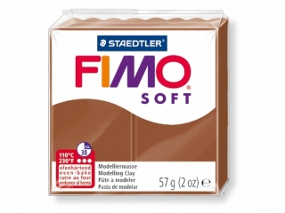 Kostka FIMO soft 57g, brązowy, masa termoutwardzalna, Staedtler