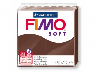 Kostka FIMO soft 57g, czekoladowy, masa termoutwardzalna, Staedtler