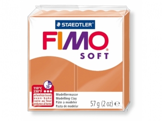 Kostka FIMO soft 57g, koniakowy, masa termoutwardzalna, Staedtler