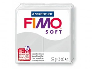 Kostka FIMO soft 57g, jasno szary, masa termoutwardzalna, Staedtler