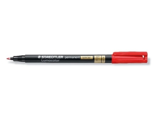 Foliopis Lumocolor special, F, wodoodporny, czerwony, Staedtler [opakowanie=10szt]