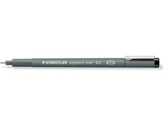 Pisak z atramentem pigmentowym, 0, 2 mm, czarny, Staedtler [opakowanie=10szt]