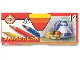 KIN KREDKI TRIOCOLOR 3152 12KOL. TRÓJKĄTNE GRUBE