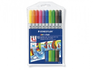 Flamastry dwustronne Noris Club, 10 kol., Staedtler