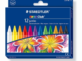 Kredki woskowe Noris Club, jumbo 11 mm, 12 kol., Staedtler