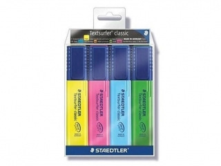 Zakreślacz Textsurfer classic, 4 kol. (1, 23, 4, 5) w etui, Staedtler