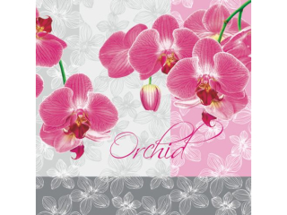 Serwetki POL-MAK Maki Lunch 33cm 20szt. Romantic Orchid SLOG010001 [opakowanie=12szt]