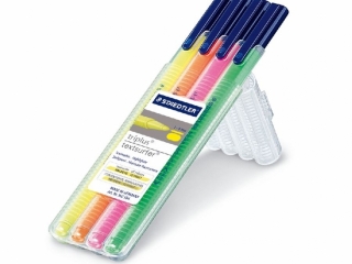 Zakreślacz Triplus, 4 szt., w opakowaniu, Staedtler