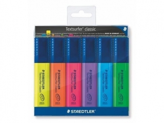 Zakreślacz Textsurfer classic, 6 kol. (1, 2, 4, 6, 3, 5) w etui, Staedtler