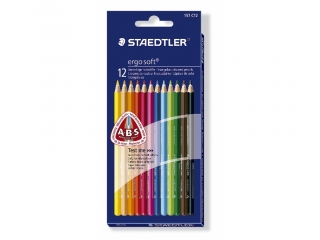 Kredki Ergosoft, 12 kolorw, w kartonowym opakowaniu, Staedtler
