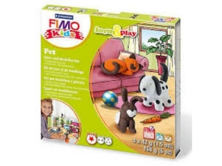 Zestaw FIMO Kids FormxPlay, Zwierzaki, 4 x 42g + akcesoria, Staedtler
