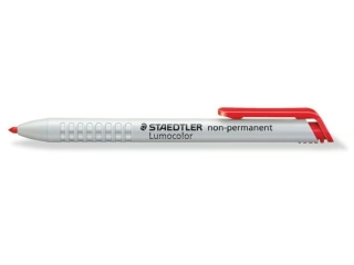 Kredka automatyczna na gadkie powierzchnie, zmywalna, czerwony, Staedtler [opakowanie=5szt]