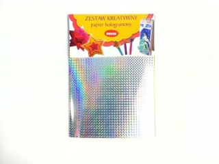 ZESTAW KREATYWNY - PAPIER HOLOGRAMOWY 10ark. ZESTAWY KREATYWNE